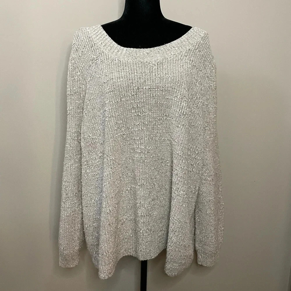 Torrid Beige Knit‎ Cold Shoulder Tunic Sweater